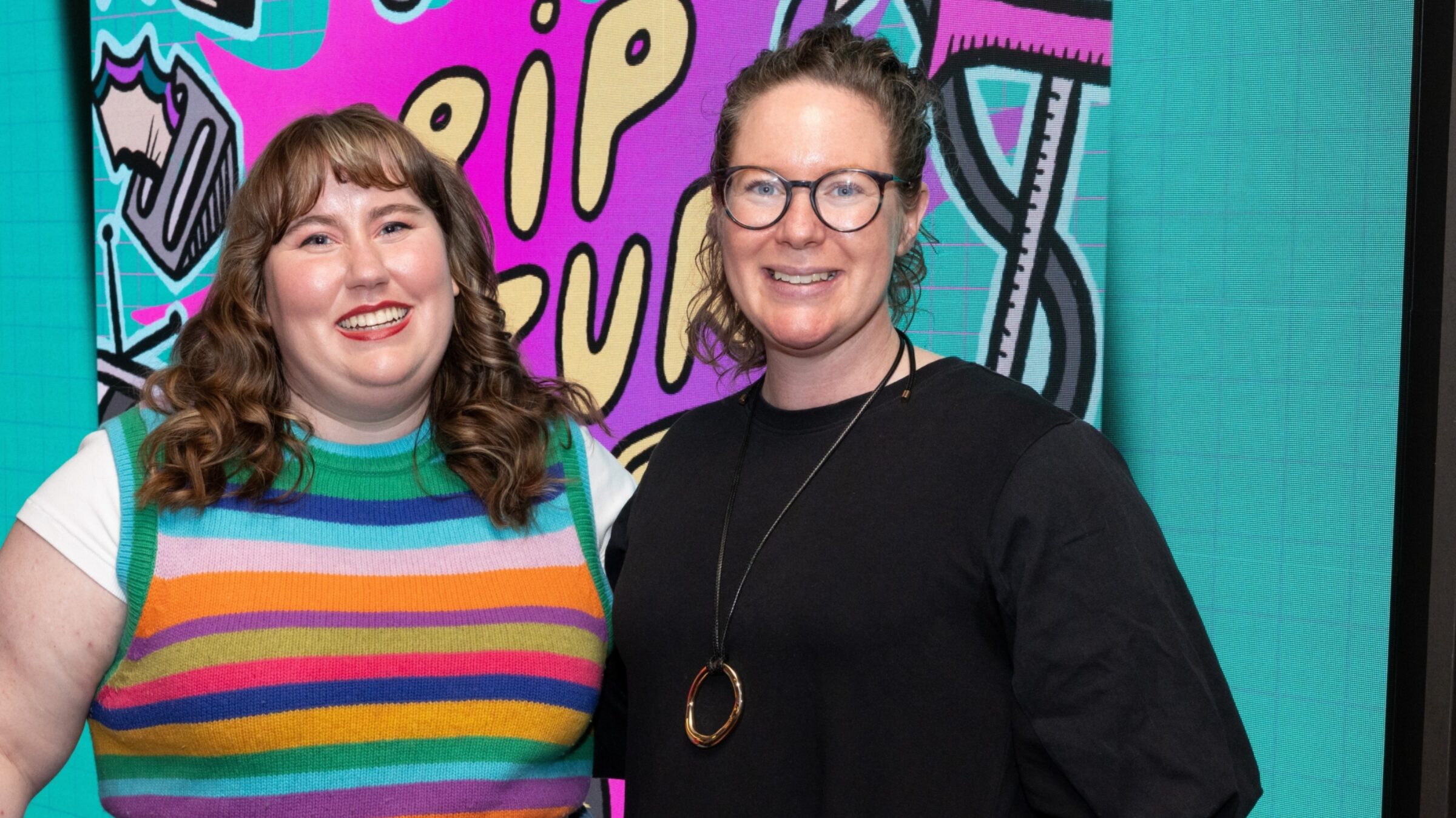 Hosts Rosie and Fiona at the Crip Culture Podcast Launch