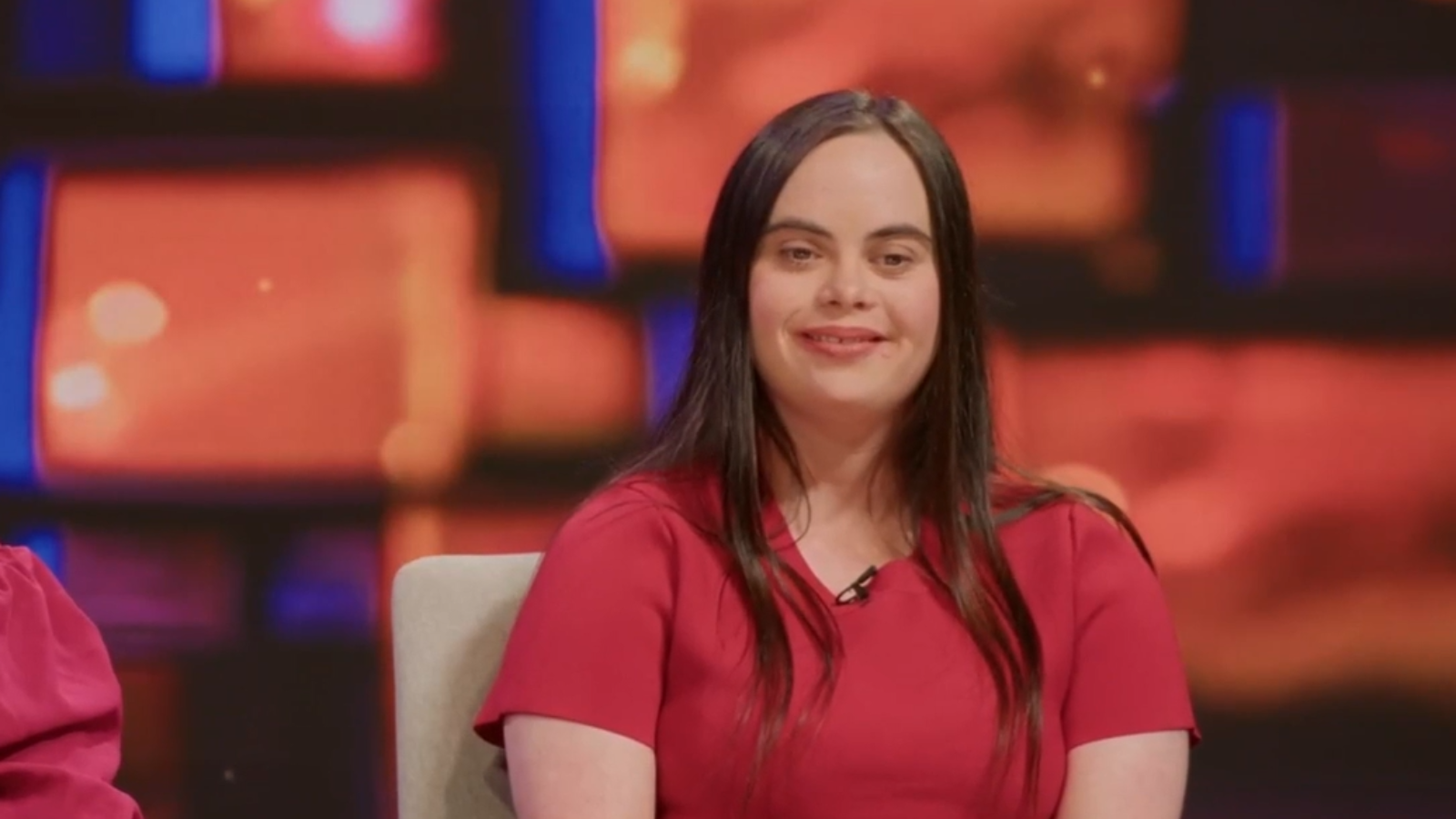 Olivia facing the studio camera