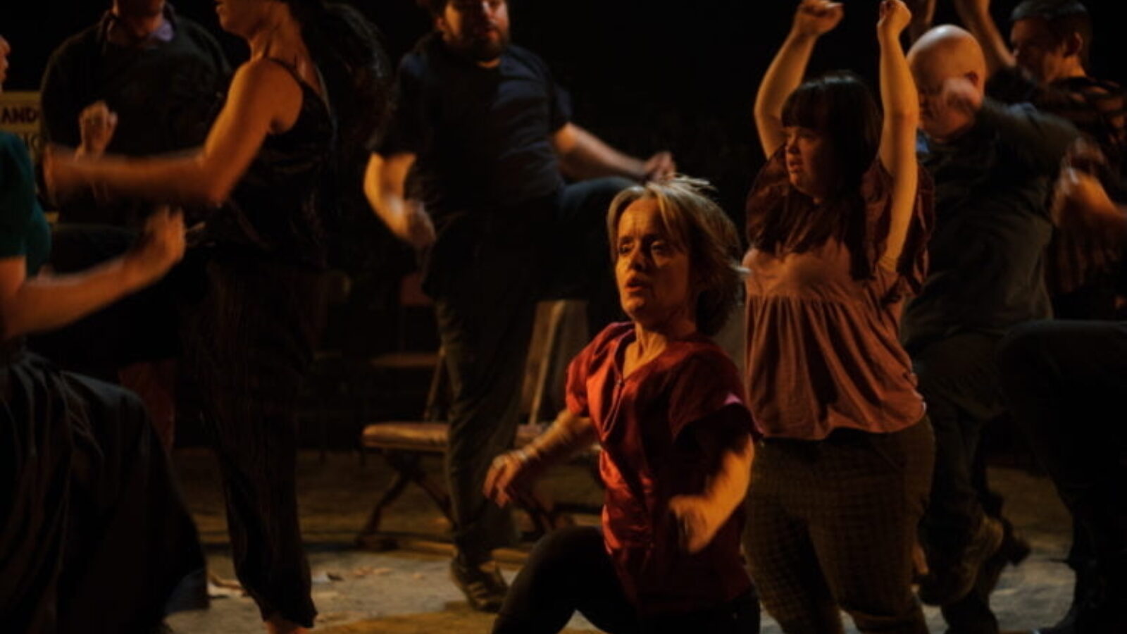 A photo of a preference on stage