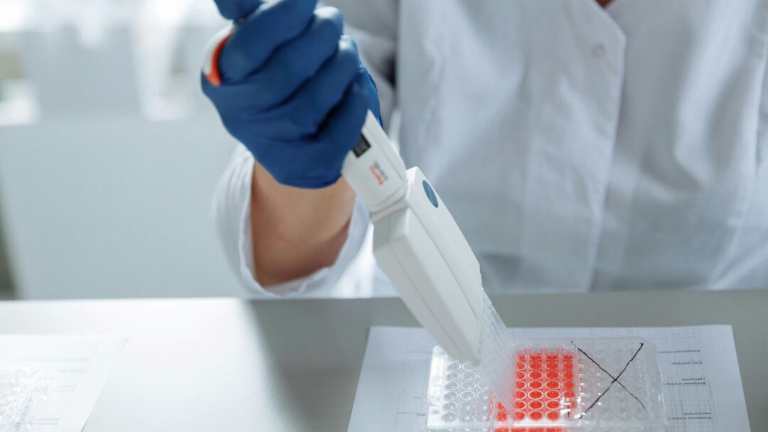 A photo of a scientist in a lab