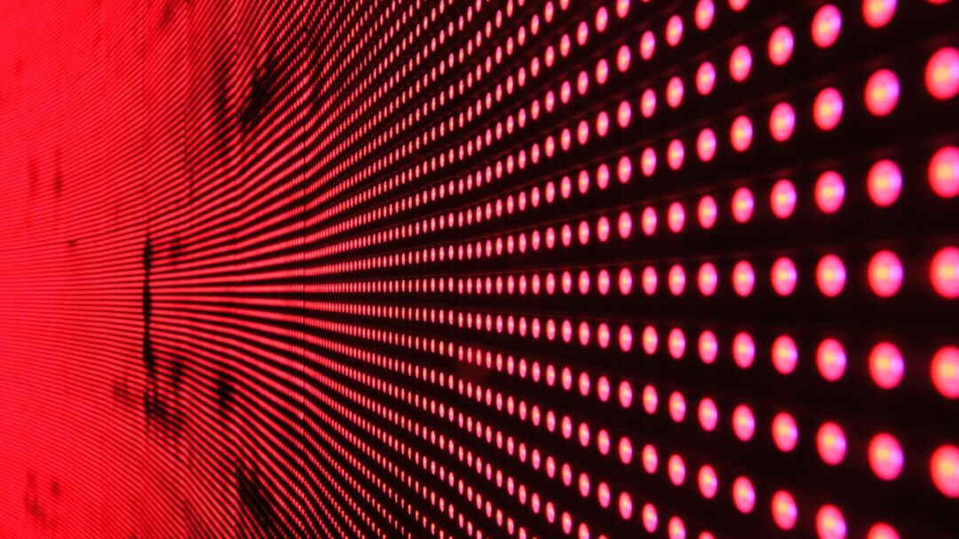 A red LED wall