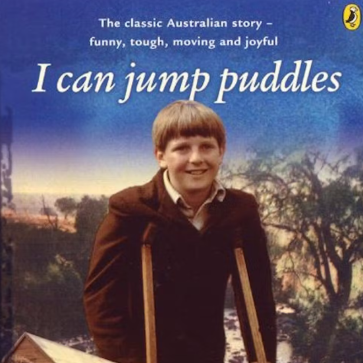 The front cover of "I can jump puddles" by Alan Marshall.